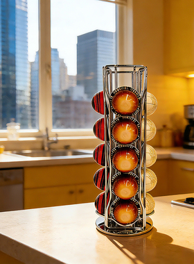 Vertuoline咖啡胶囊收纳架展示胶囊旋转咖啡架黑色咖啡收纳抽屉