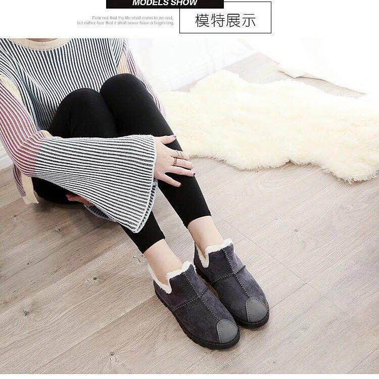 여성용 겨울 벨벳 면화 한국식 만능 마틴 부츠 여성용 비니 슈즈 따뜻한 여성용 면화 플랫솔 누드 숏부츠