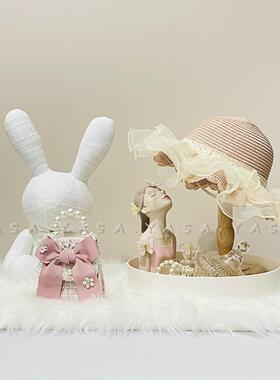 【女儿房飘窗组合】样板房儿童房少女摆件包包帽子软装粉色可爱风