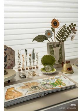 现代童趣高质感家居样板间儿童房花艺植物森系桌面层架摆件