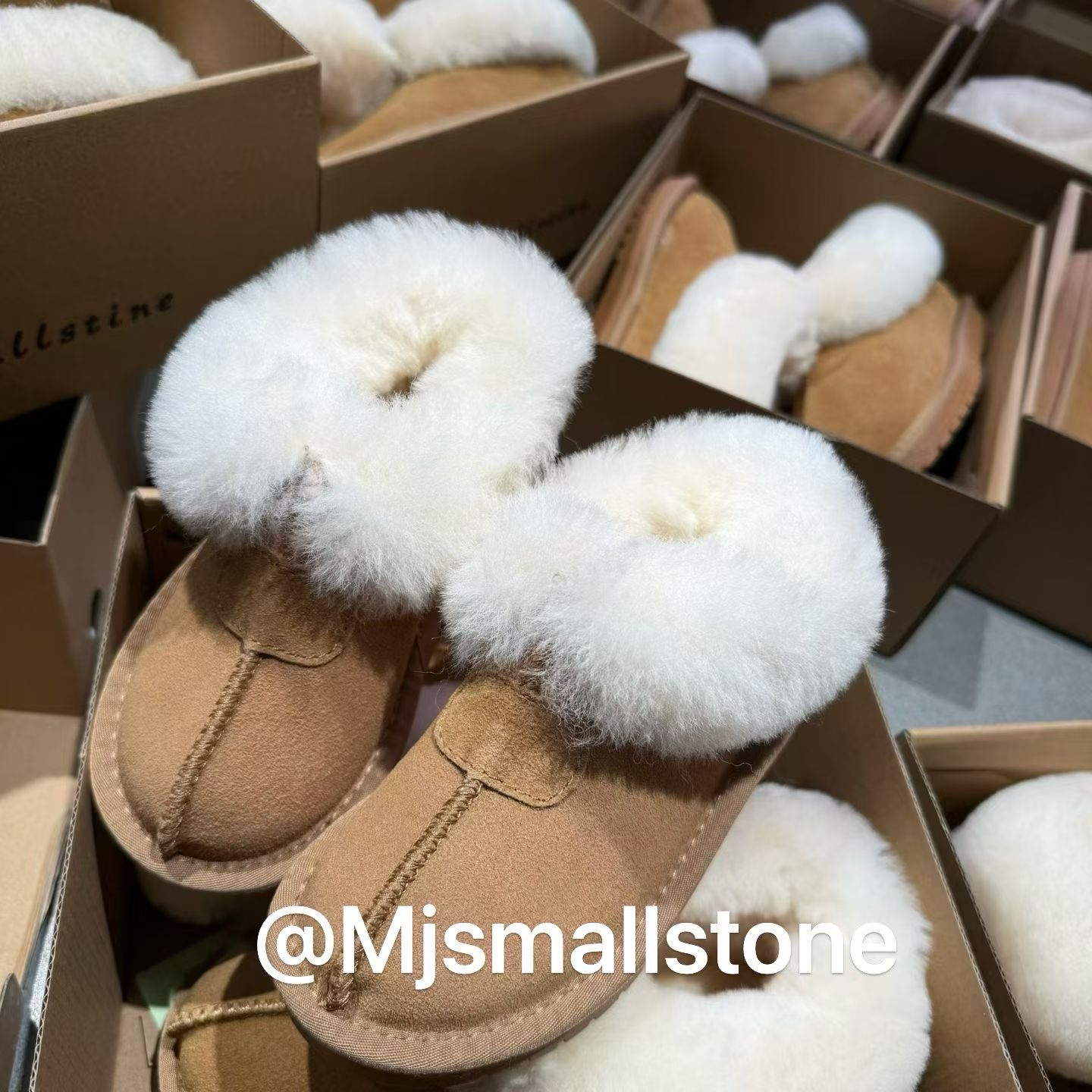 Mj家冬季毛毛靴女童短靴2025羊毛全皮加绒加厚保暖防滑棉鞋雪地靴