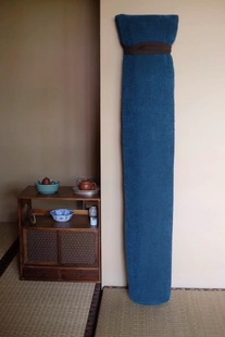 古琴琴囊原创纯手工蓝色龟裂纹入门香云纱真丝琴衣定制琴衣制造局