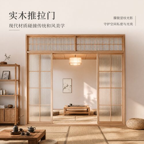 定制实木推拉门全国上门安装
