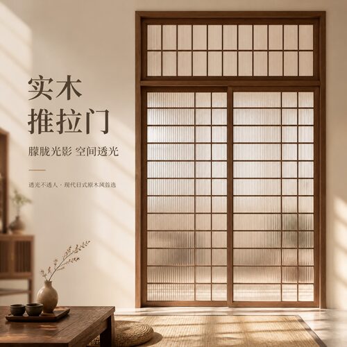 定制实木推拉门全国上门安装