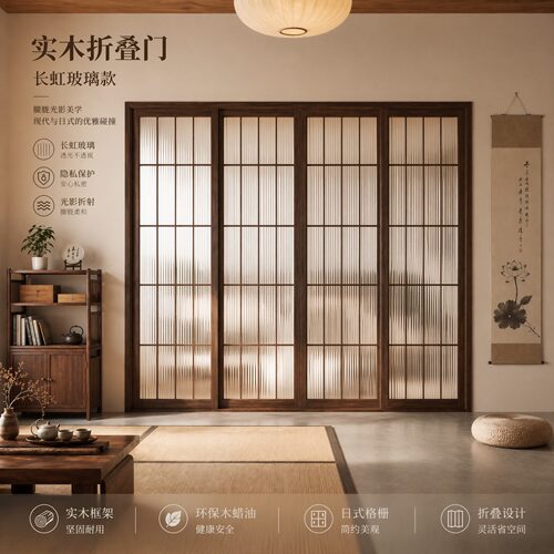 定制实木折叠门全国上门安装