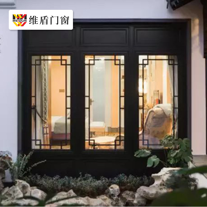 维盾厂家直供新中式仿古格栅窗图片