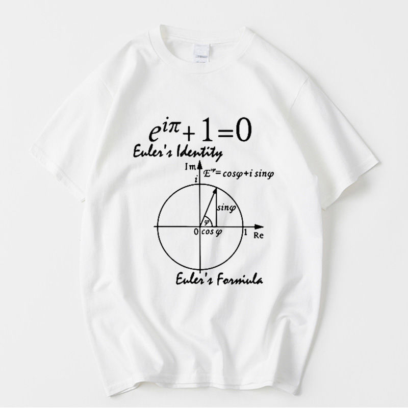 egly夏季藏青数学费马-欧拉定理定理三角函数公式学生学霸短袖T恤