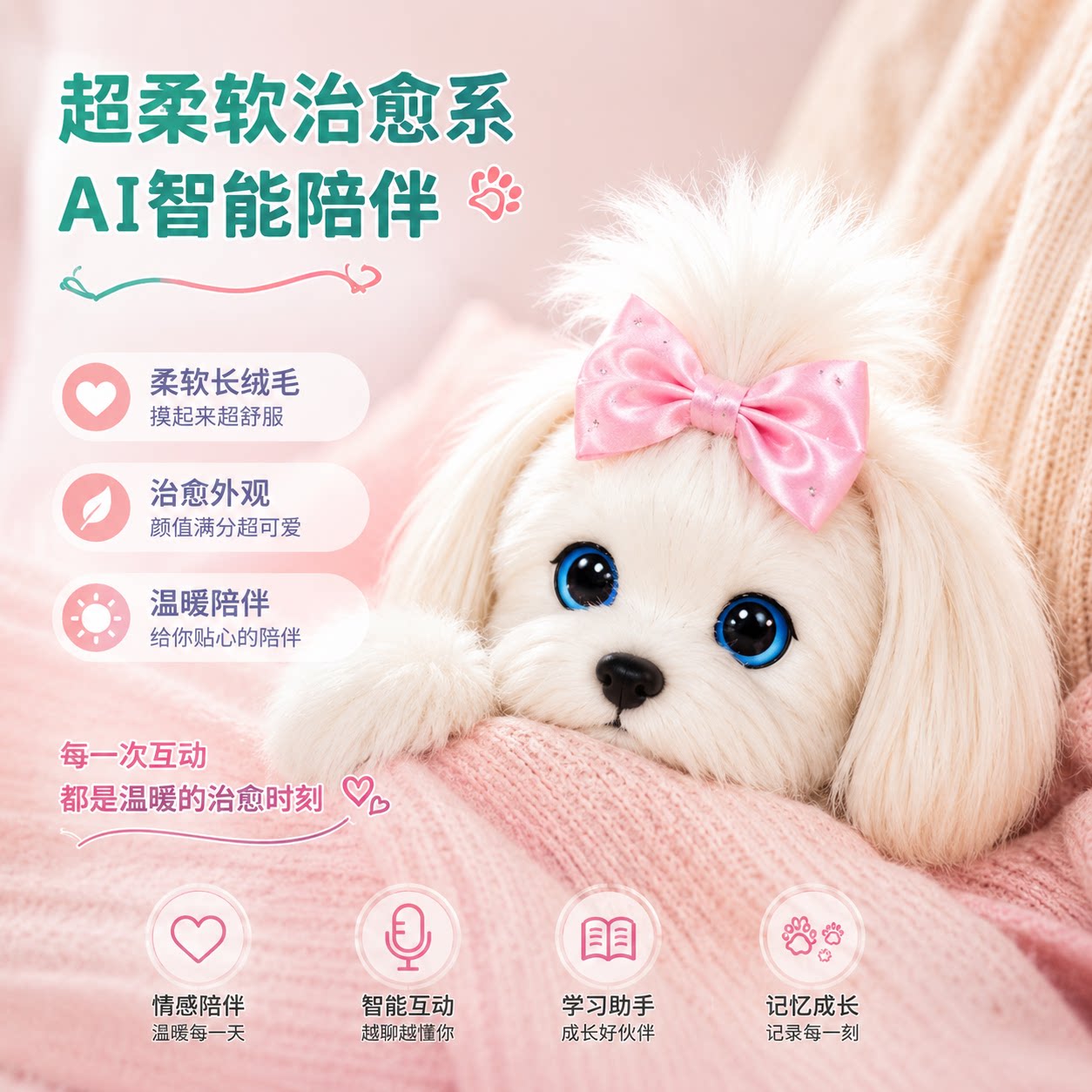 AI潦草狗智能玩具情感陪伴