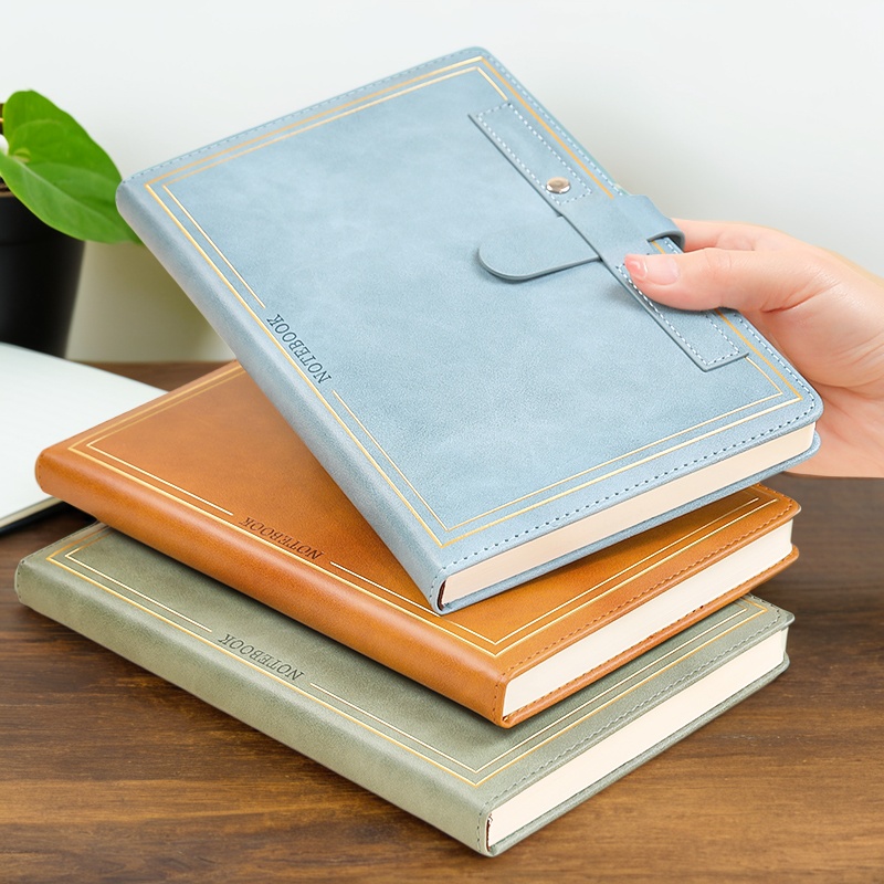 2025年新款记事本商务办公用笔记本a5本子工作会议记录本加厚日记本成人大学生软皮皮面礼盒装定制可印logo