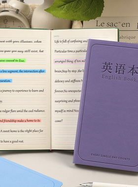 A6英语本随身携带小本子小学生专用三年级初中生四线三格高中生记单词随身记笔记本英文记事本作业本开学文具