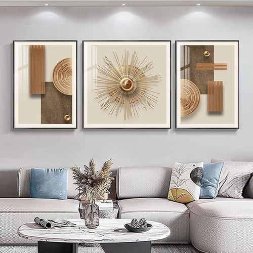 抽象轻奢高档客厅装饰画