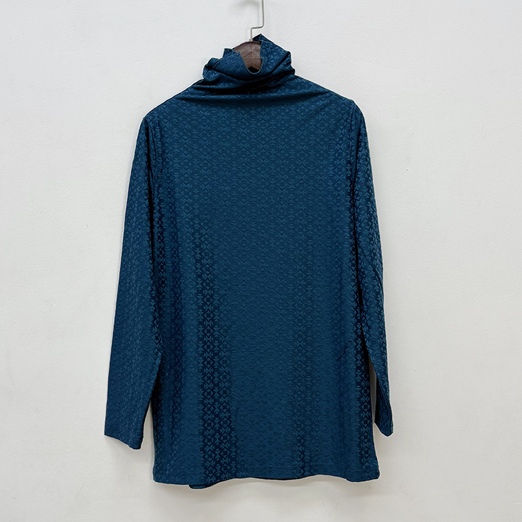 桑蚕丝混纺堆堆领打底衫