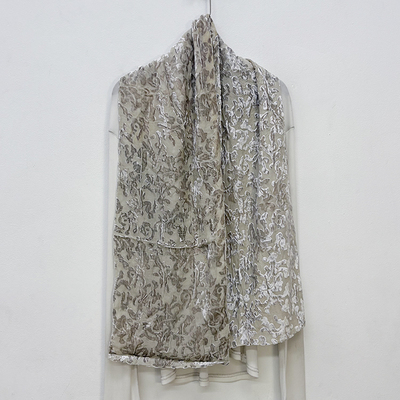 真丝丝绒窄长条丝巾围巾