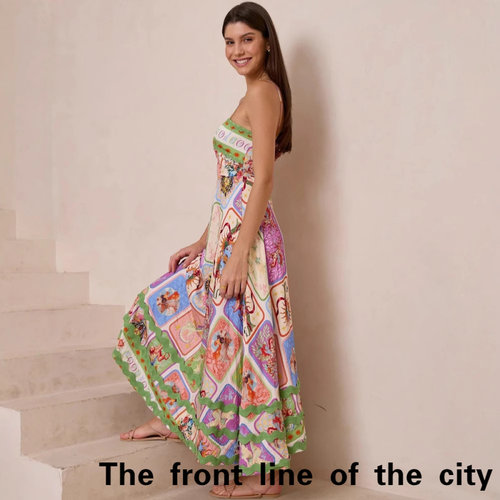 SexySplitBubbleSleeveTiedDress