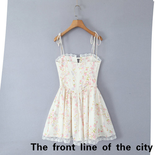 PrintedneckhangingV-neckvacati