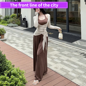 slim dress长袖 lace Sexy party mini 罩衫 抹胸连衣裙两件套女秋