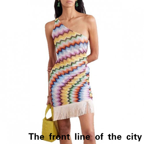 SexySplitBubbleSleeveTiedDress