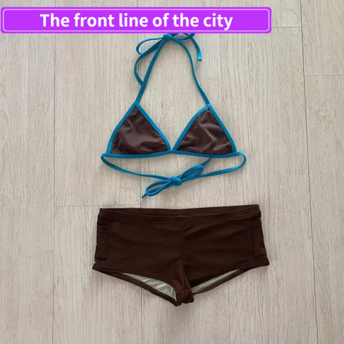 PrintedV-neckstraplessoff-shou