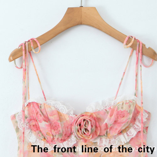 PrintedneckhangingV-neckvacati