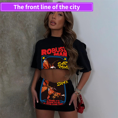 PrintedV-neckstraplessoff-shou