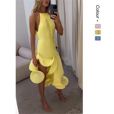 Satin V-neck Strap Top Loose Set for Women现货不规则荷叶边25