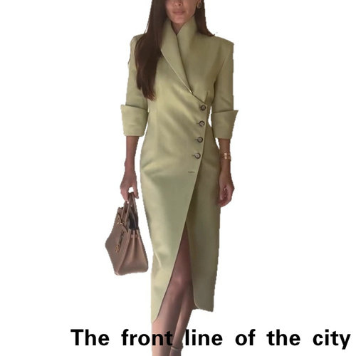 SexySplitBubbleSleeveTiedDress