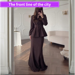 Sexy for 开衫 长 Dress 修身 Fashion Strap Split Women现货秋冬季