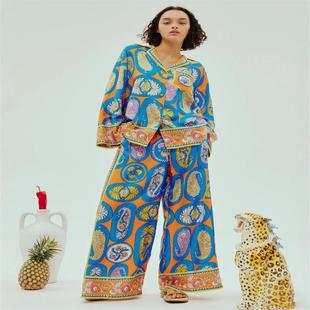 dress个性 set women top lace vacation 长袖 Sexy printed