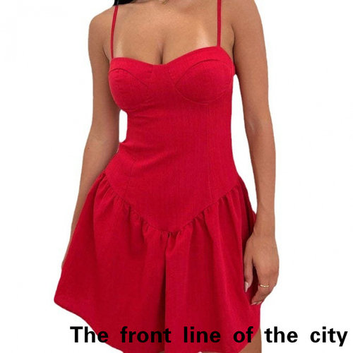 SexySplitBubbleSleeveTiedDress
