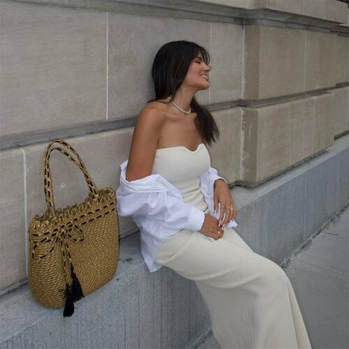 Sexy fashionable sleeveless camisole dress2023女装一字领针织