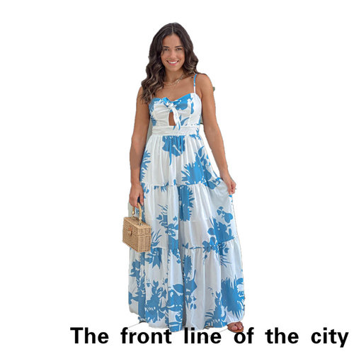 SexySplitBubbleSleeveTiedDress