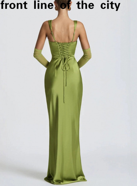 Lace slim fit sexy hip hugging dress欧美亚马逊新款无袖吊带纯