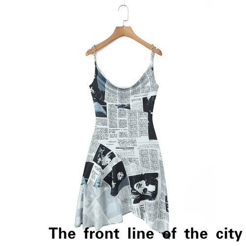 PrintedneckhangingV-neckvacati