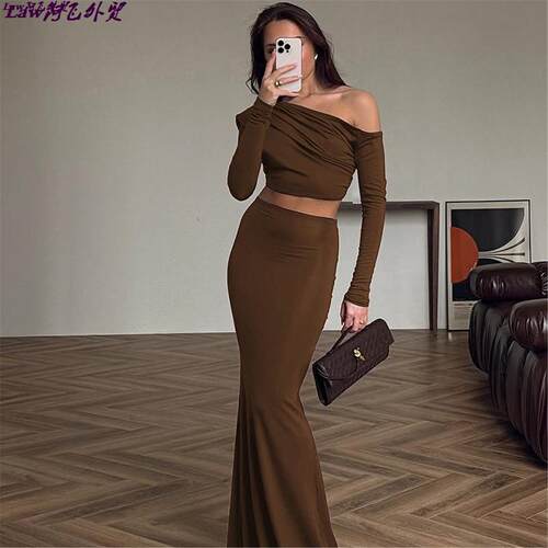 Nightclub slim lace short long sleeved knitted dress欧美跨境