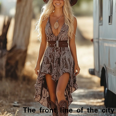 SexySplitBubbleSleeveTiedDress