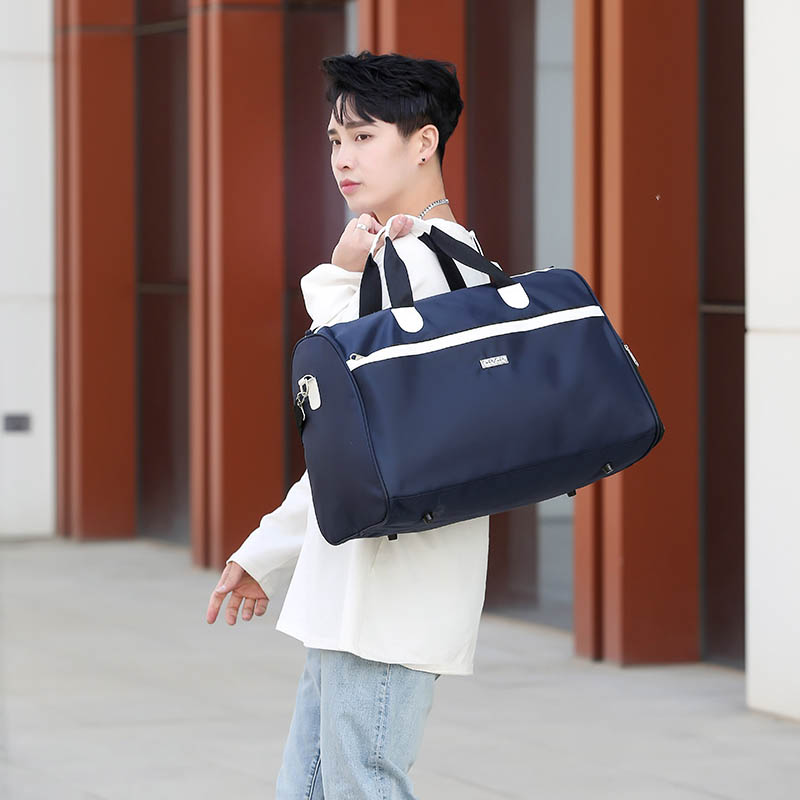 牛津布男女可套拉杆行李包