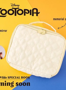 樱子日本购宝岛社限定 ZOOTOPIA Nick Wilde 纪念绗缝化妆包+镜字