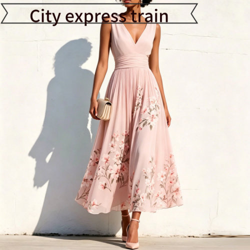 SexyV-neckstrapslimsatindress