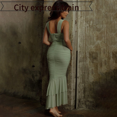 SexyV-neckstrapslimsatindress