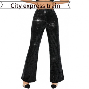 embroidered 网红 Women sequined sexy dres春夏性感 neck