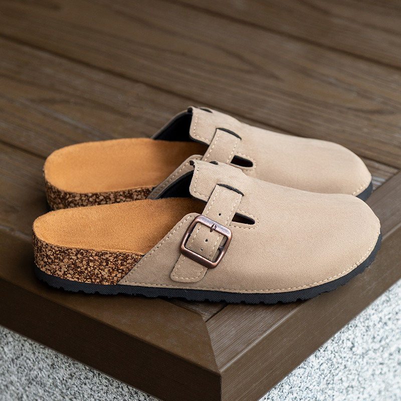 【商场同款】勃肯鞋男款夏季外穿软木休闲特大码47包头半拖鞋男士