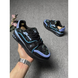 【商场同款】欧洲站2024春夏新款低帮运动休闲鞋男高颜值水钻时尚