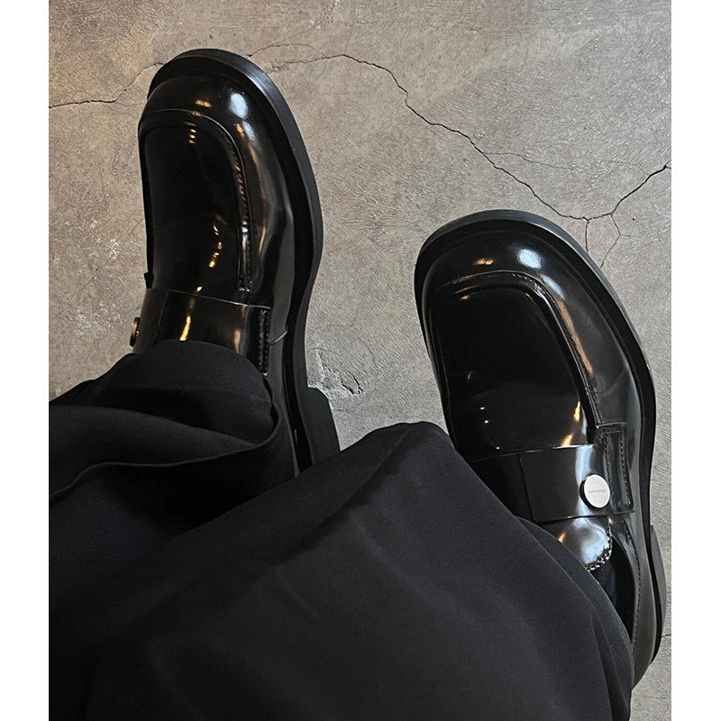 【商场同款】黑色德比鞋男款情侣懒人一脚蹬乐福鞋豆豆鞋商务正装