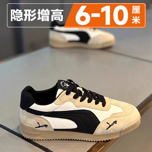 【商场同款】欧洲站男鞋秋季透气潮流百搭隐形内增高10cm运动休闲