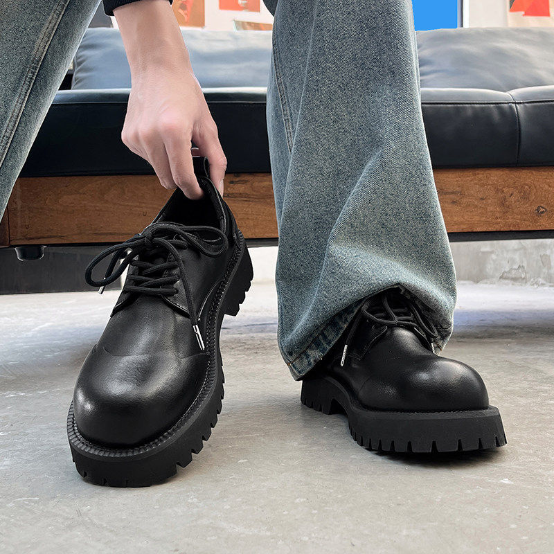 【商场同款】夏季新款德比鞋男增高圆头皮鞋英伦风潮高级感cleanf,流行男鞋,休闲皮鞋,淘宝优惠券,粉丝福利购,淘宝优惠卷