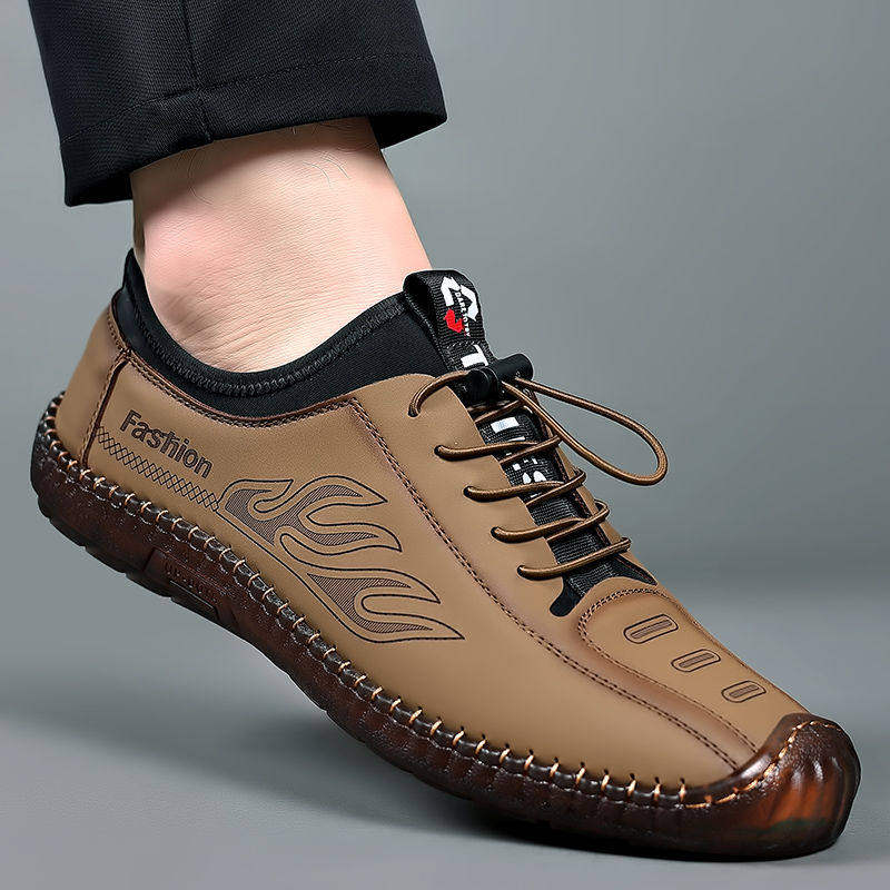 【商场同款】皮鞋男2026新款商务休闲鞋真皮男鞋软皮牛筋底豆豆鞋,流行男鞋,休闲皮鞋,淘宝优惠券,粉丝福利购,淘宝优惠卷