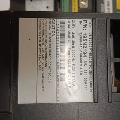 议价丹佛斯VLT2930PT4B20STR0DBF00A00C1可维修