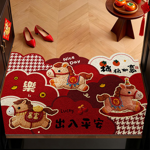 新年入户门地垫2026新款脚垫门垫进门家用玄关防滑垫子门外地毯