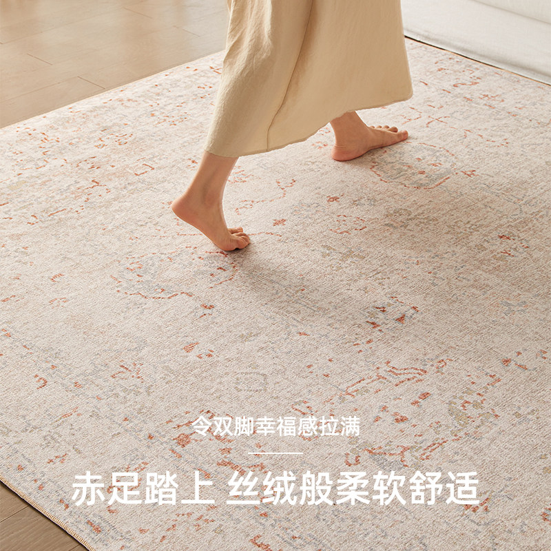 可拆洗双层地毯客厅可机洗简约奶油风无甲醛轻奢高级卧室2026新款
