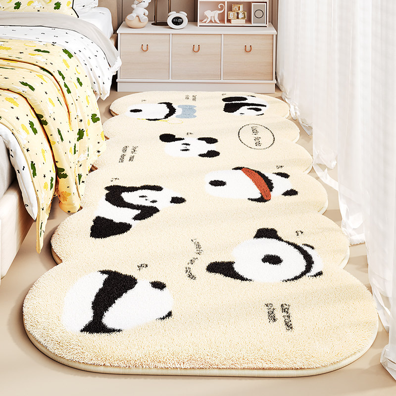 儿童房间床边地毯卧室床头可爱毛绒脚垫仿羊绒主卧床前长条地垫厚,居家布艺,地毯,淘宝优惠券,粉丝福利购,淘宝优惠卷